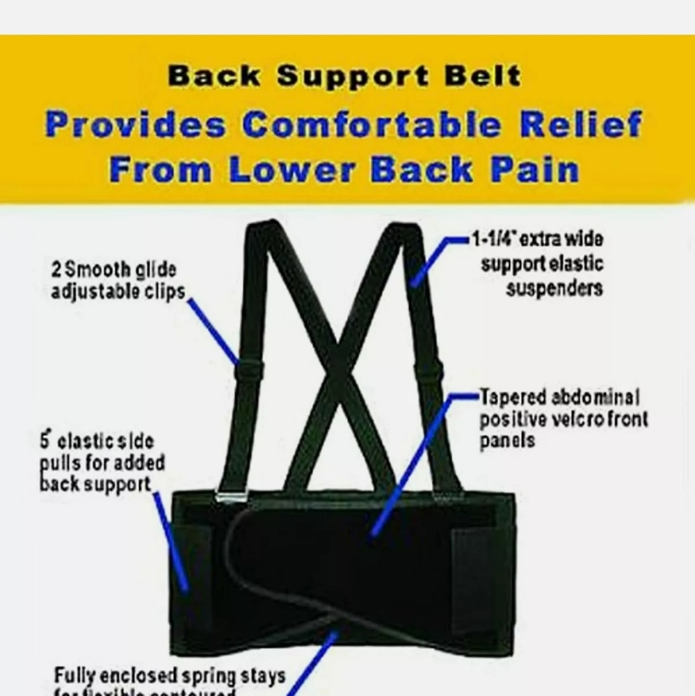BACK SUPPORT BELT S/M , L/XL & XXL